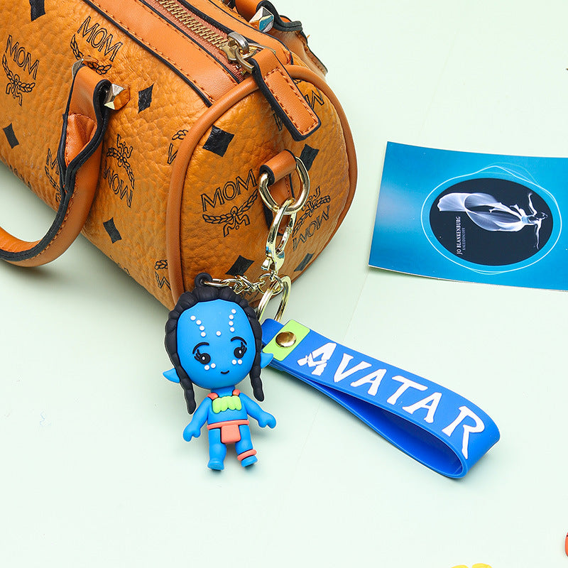 Cartoon Avatar Keychain Cute Pendant Epoxy Cartoon Doll Crane Machine Gift Key Chain Bag Ornaments