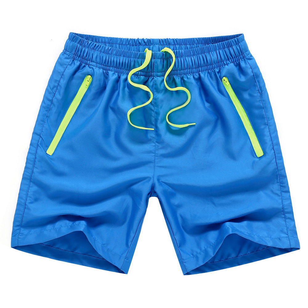 Beach Pants Men's Solid Color Wholesale Quick-Drying Breathable Summer Shorts Seaside Swimming Trunks Men's, Adjult