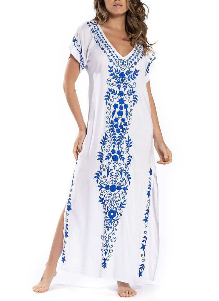 Beach Cover-up Printed Beach Long Dress