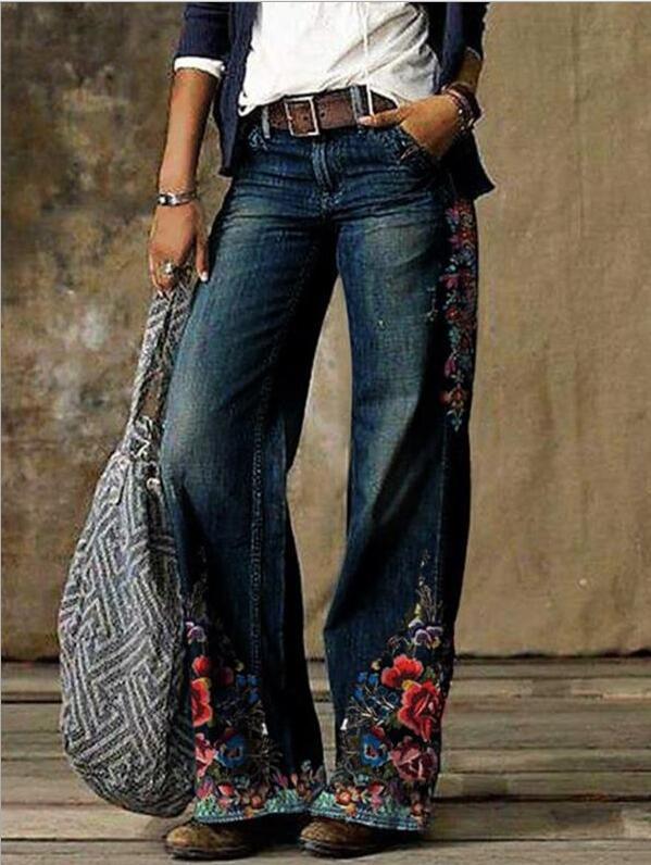 Large Size Women's Casual Pants Wide Leg Pants Trousers