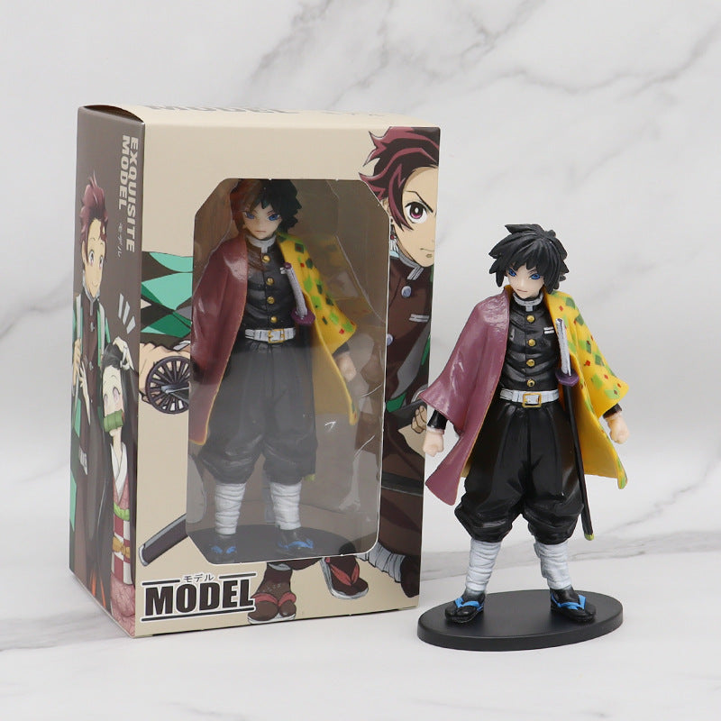 Boxed Kimetsu No Yaiba Hand-Made Wholesale Nezuko Tanjirou Butterfly Bear Car Decoration Model Anime Garage Kits