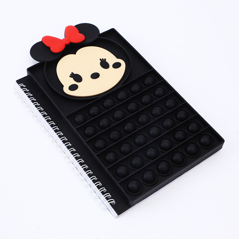 Decompression Bubble Loose-Leaf Notebook Silicone Cartoon Rat Killer Pioneer Hand Account Creative Gift