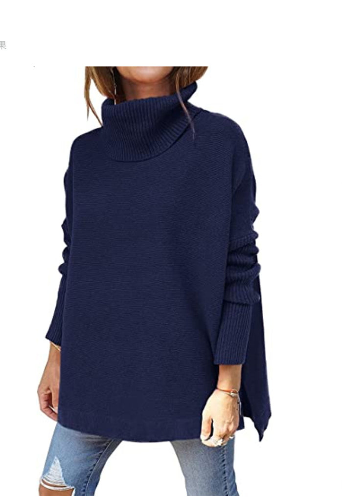 Bestseller Batwing Sleeve Hem Waist Pullover Sweaters Top