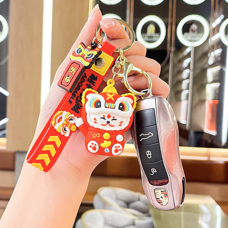 Cat Xingshi Lucky Cat Car Key Ring Pendant Chinese Style Cute Key Chain Hanging Gift