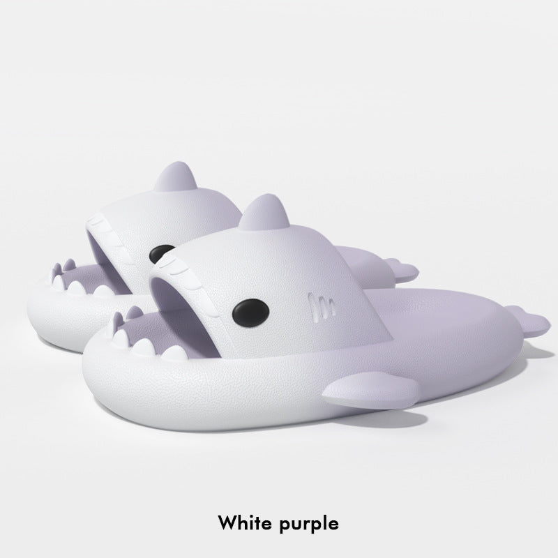 Gradient Shark Slippers for Women Cute Summer Indoor Home Home Bath Non-Slip Couple Outdoor Sandals for Men