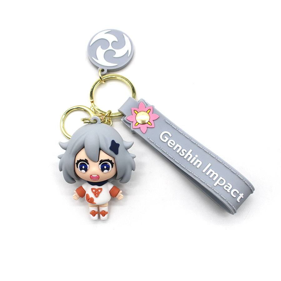 Cartoon Cute Version Original God Yuan God Keychain 12 Cute Goddess Key Chain Cartoon Doll Ins Couple Pendant