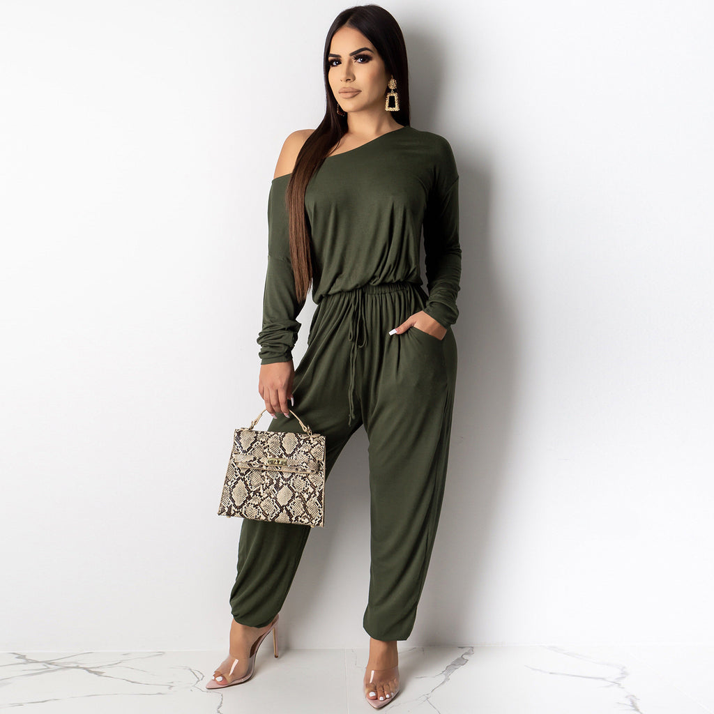 Classic Solid Color Jumpsuit