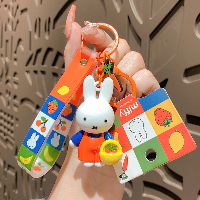 Cartoon Classic Miffy Cute Doll Keychain Couple Schoolbag Pendant Car Key Chain Small Gift