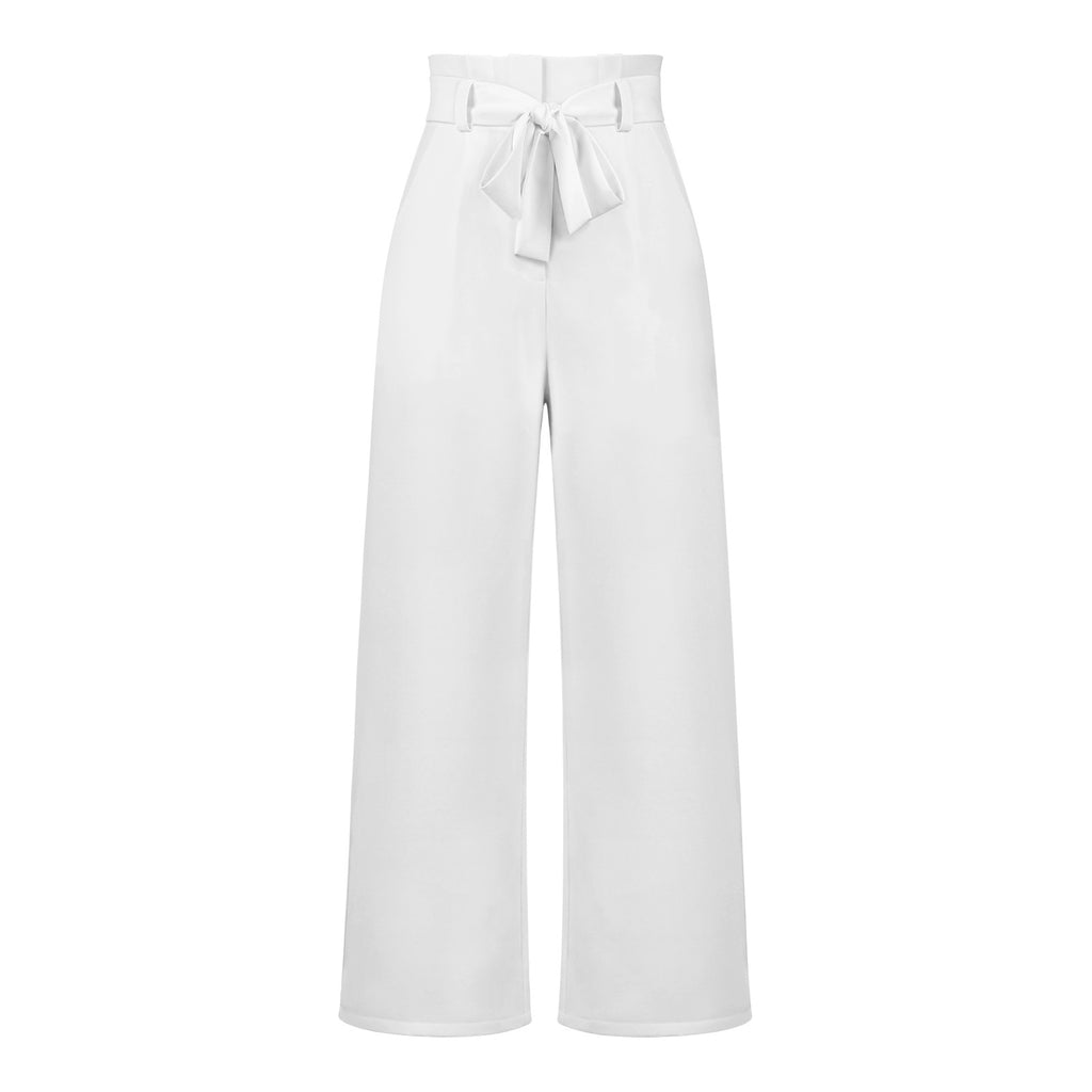 Workwear Women's Dress Suit Pants Casual All-Matching Wide Leg Trousers with Belt Temperament Commuting Pants Summer