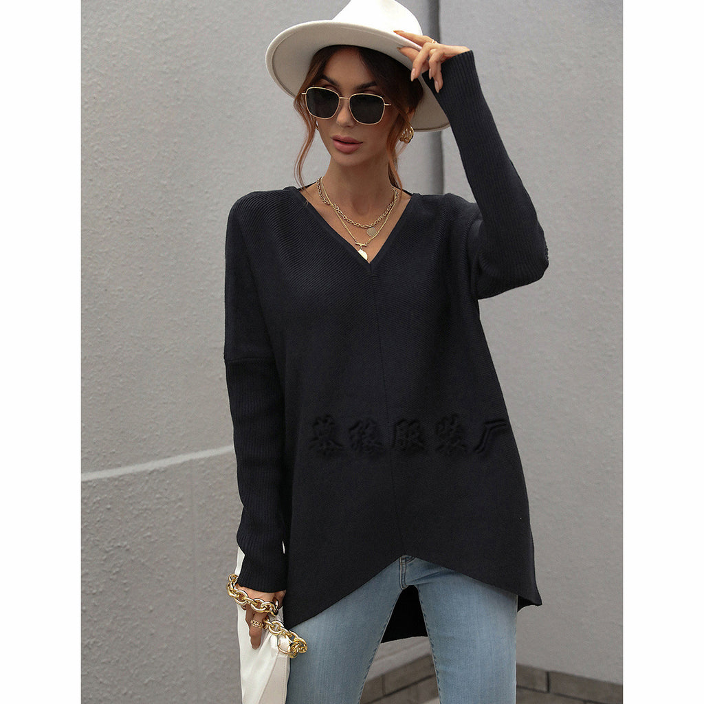 Commuter Solid Color Sweater Women's Knitwear Women's Fashion Top Sweater for Women