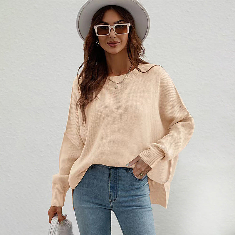 Loose and Idle Thick Popular round Neck Knitted Bottoming Shirt