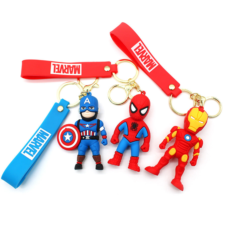 Avengers Superhero Keychain Spider-Man Iron Man Captain America Key Chain Car Key Charm