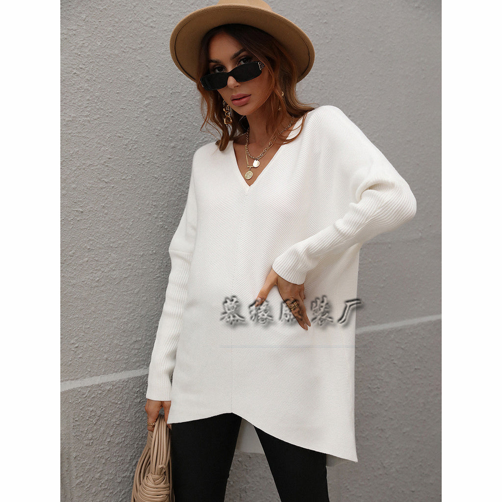 Commuter Solid Color Sweater Women's Knitwear Women's Fashion Top Sweater for Women