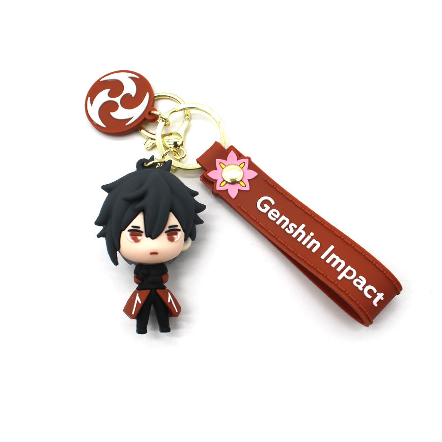 Cartoon Cute Version Original God Yuan God Keychain 12 Cute Goddess Key Chain Cartoon Doll Ins Couple Pendant