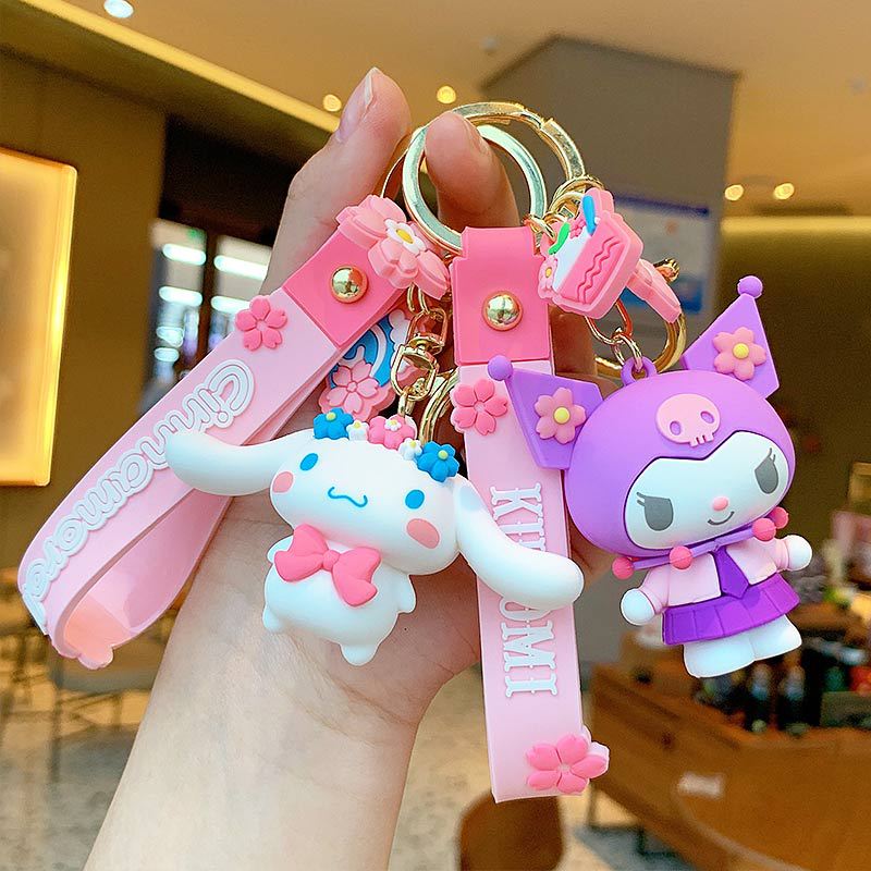 Cartoon Sanrio Sakura Diary Series Car Key Ring Creative Lovely Bag Ornaments Female Exquisite Key Chain