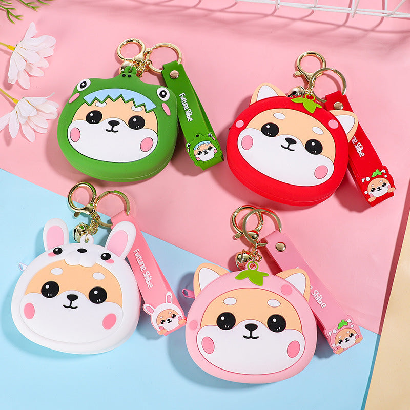 Silicone Small Caichai Coin Purse Keychain Cute Pendant Earphone Lipstick Pack Small Change Storage Gift