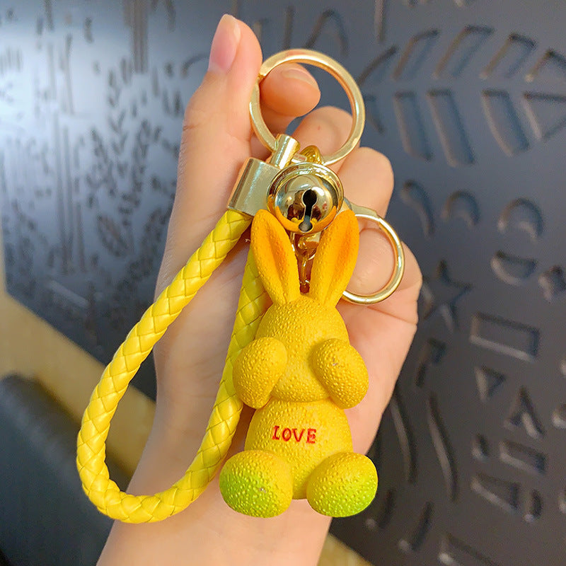 Creative Love Rabbit Keychain Pendant Cute Cartoon Couple Cars and Bags Ornament Gifts Keychain