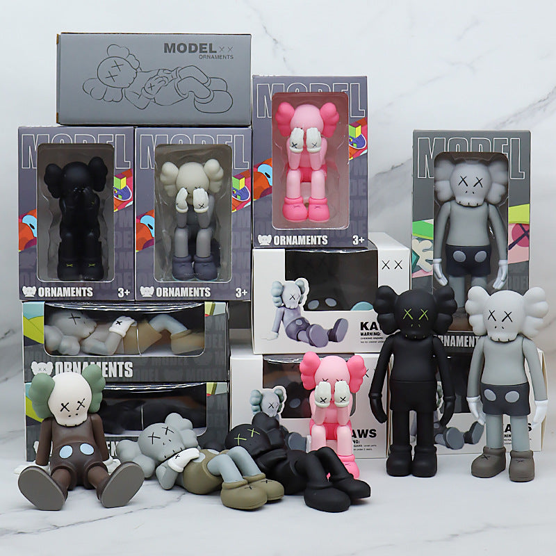 Boxed Cartoon KAWS Cows Garage Kit Model Doll Car Decoration Creative Personality Car Interior Decoration Toys