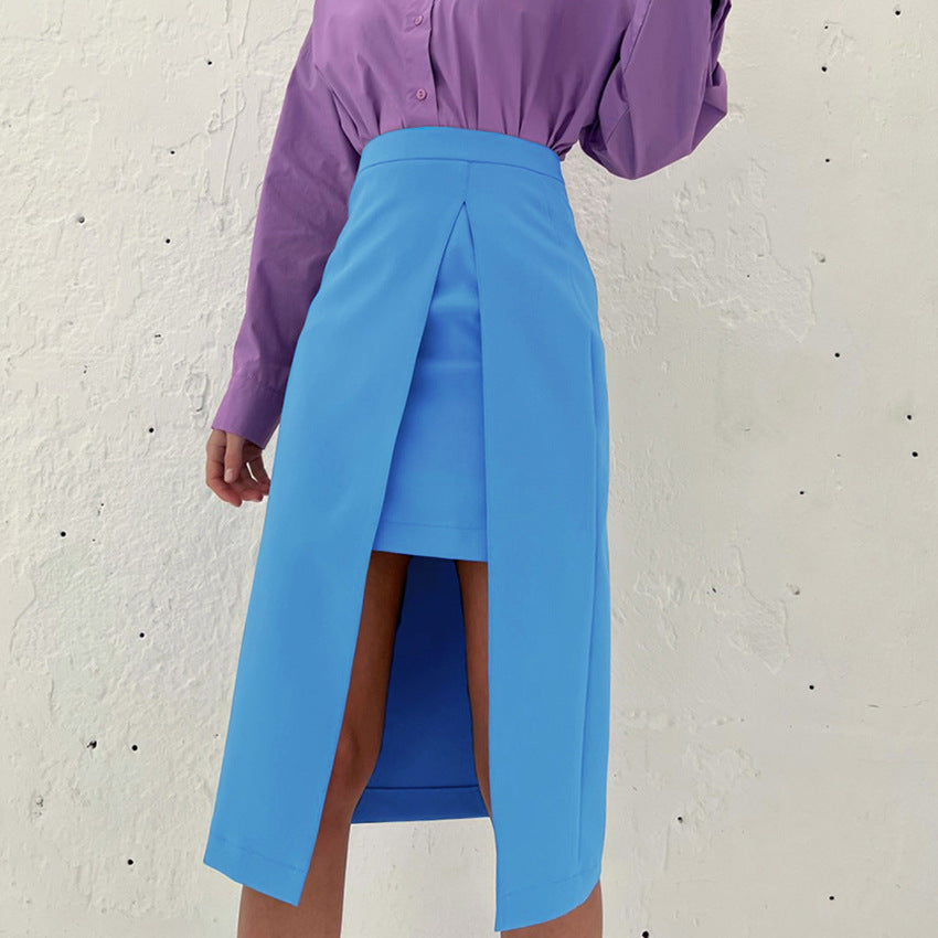 Design Skirt Commuter's All-Matching Temperamental Minority Midi Skirt