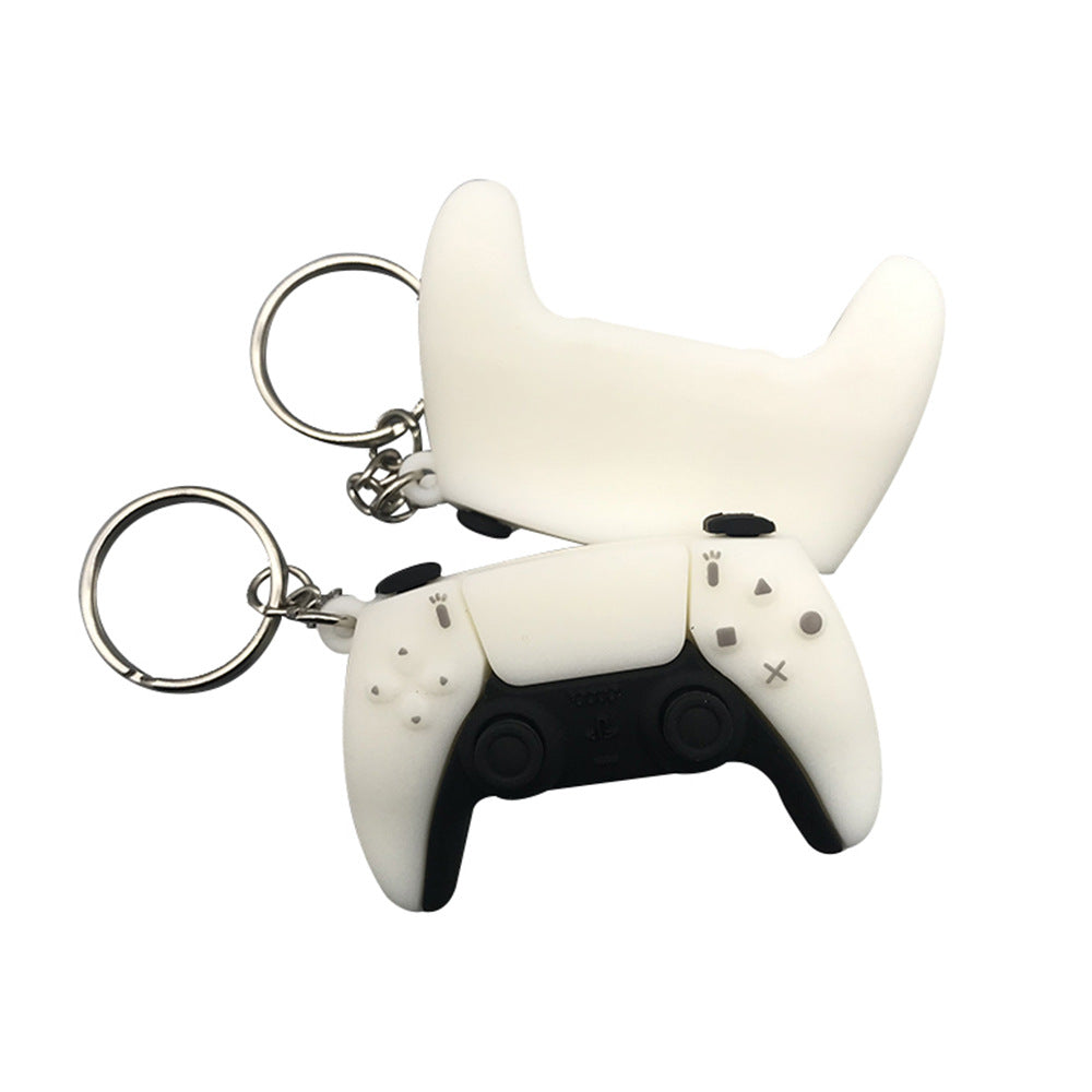 Camouflage PS4 Gamepad Keychain Handheld Game Console Charm Nostalgic Joystick Car Key Pendant