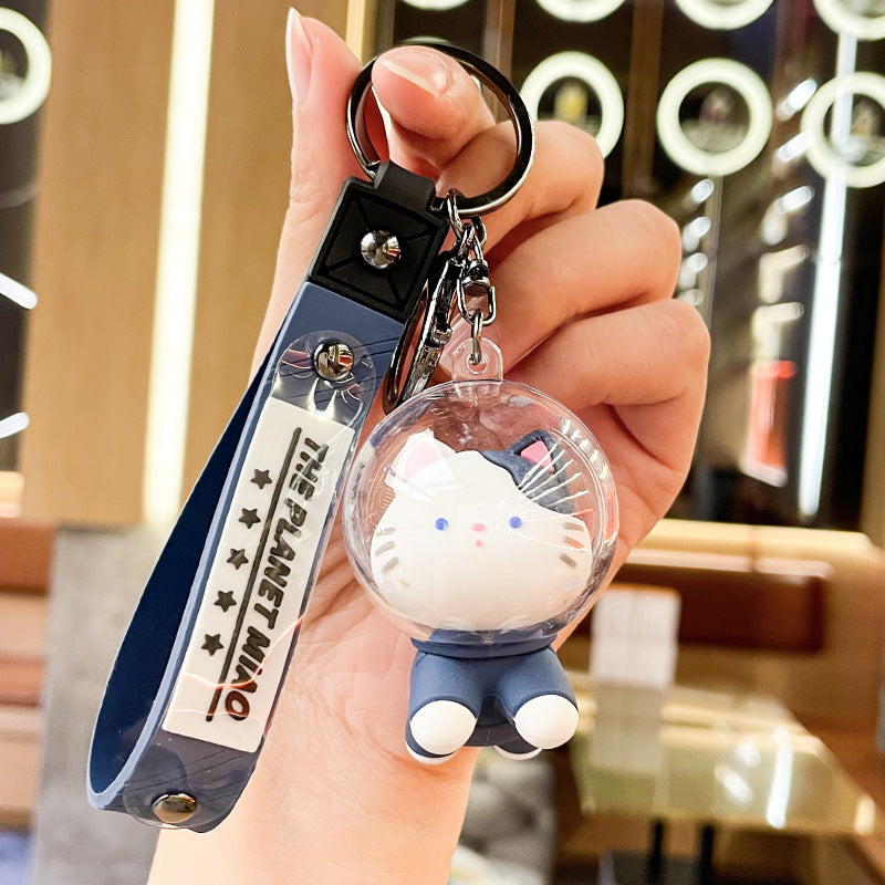 Mask Space Kitten Key Buckle Cute Automobile Hanging Ornament Exquisite Bag Ornaments Crane Machine Gift