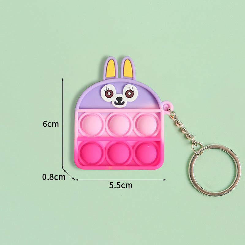 Mini Pendant Toy Rat Killer Pioneer Keychain Bubble Music Puzzle Pressure Relief Silica Gel Key Chain