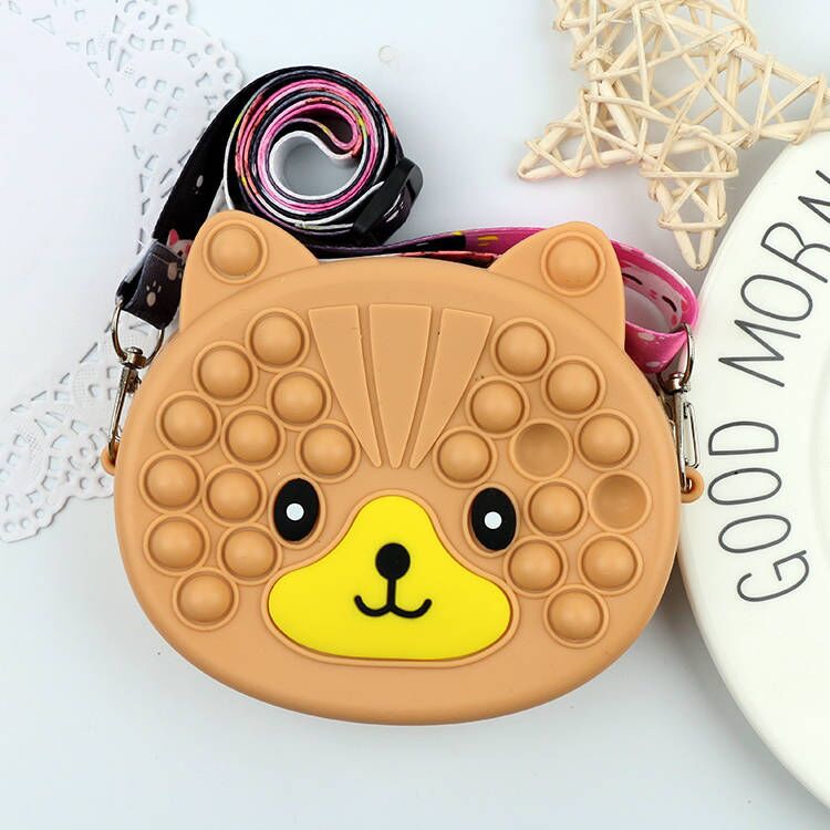 Colorful Chi's Sweet Cat Bag Deratization Pioneer Coin Purse Squeezing Toy Silicone Toy Bag Kid's Messenger Bag