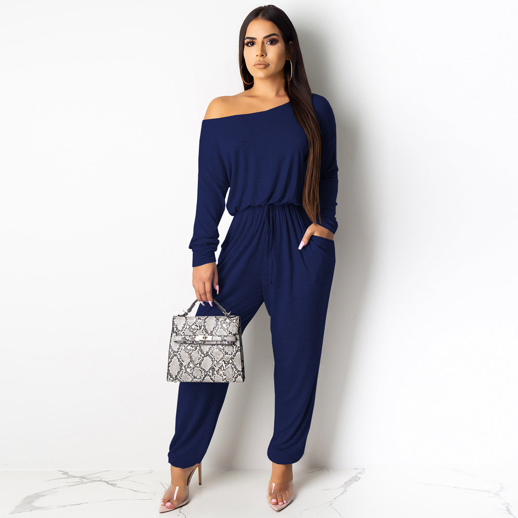 Classic Solid Color Jumpsuit