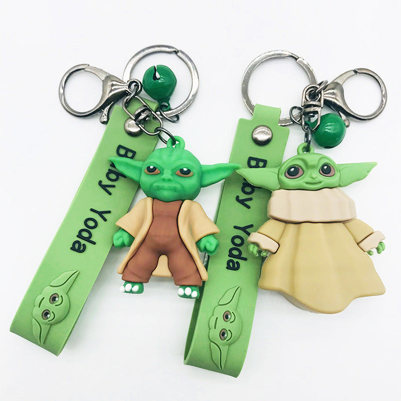 Youda Baby Keychain Youda Star Wars The Mandalorian Key Ring Couple Personality Bag Pendant