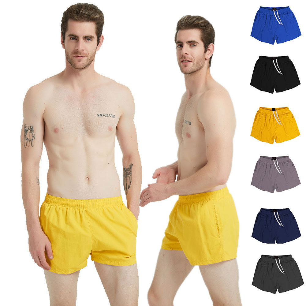 Beach Pants Men's Solid Color Wholesale Quick-Drying Breathable Summer Shorts Seaside Swimming Trunks Men's, Adjult