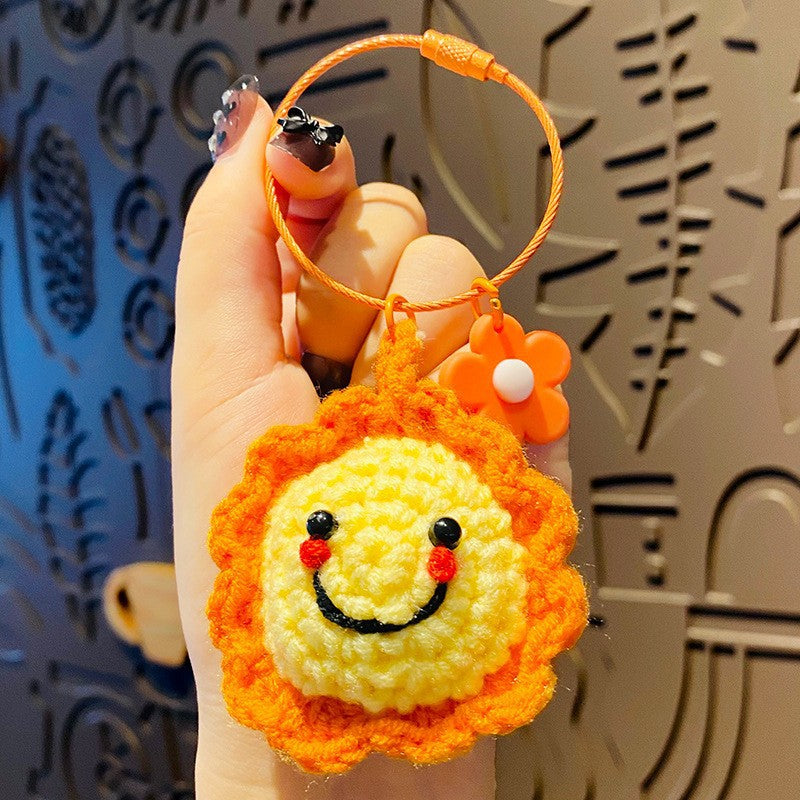 Woven Wool Persimmon Good Persimmon Peanut Plush Crocheted Good Things Happen Pendant Handmade Bag Keychain Accessories