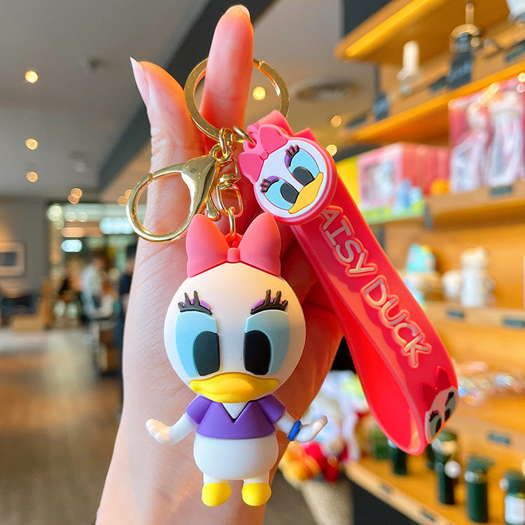 Cartoon Anime PVC Figurine Keychain Lovely Bag Pendant Personality Car Accessories Creative Pendants