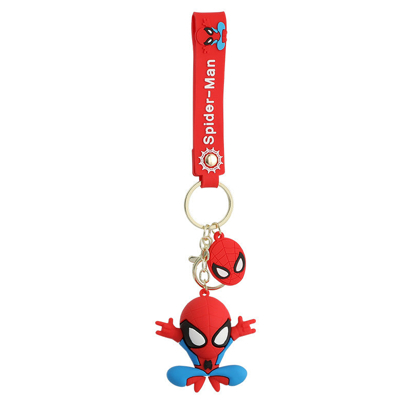 Creative Kweichow Moutai Spider-Man Handbag Pendant Car Key Chain Girl Heart Cute Hang Decorations Couple Gift Keychain