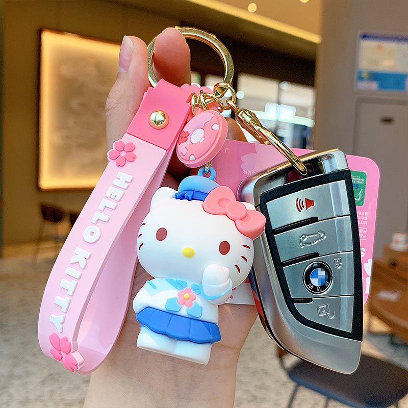 Cartoon Sanrio Sakura Diary Series Car Key Ring Creative Lovely Bag Ornaments Female Exquisite Key Chain