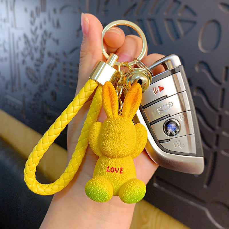 Creative Love Rabbit Keychain Pendant Cute Cartoon Couple Cars and Bags Ornament Gifts Keychain