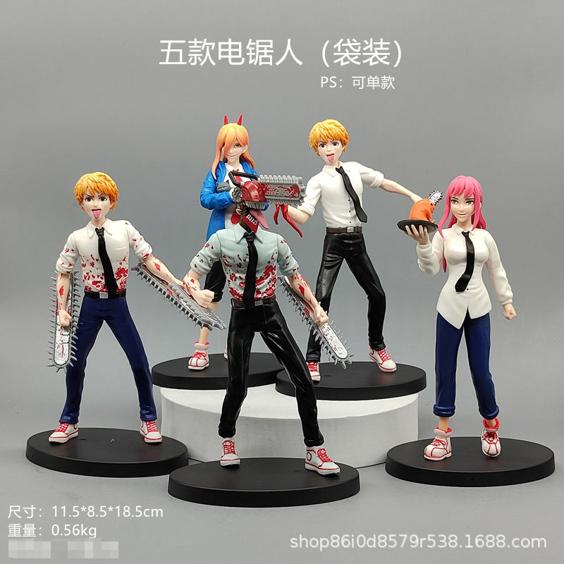 Chain Saw Human Electric Saw Human Electric Anime Garage Kits GK Devil Hunter Electric Boqi Tower Secondary Element Model Ornaments