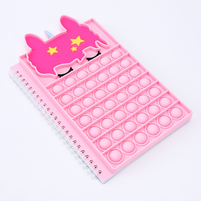 Decompression Bubble Loose-Leaf Notebook Silicone Cartoon Rat Killer Pioneer Hand Account Creative Gift