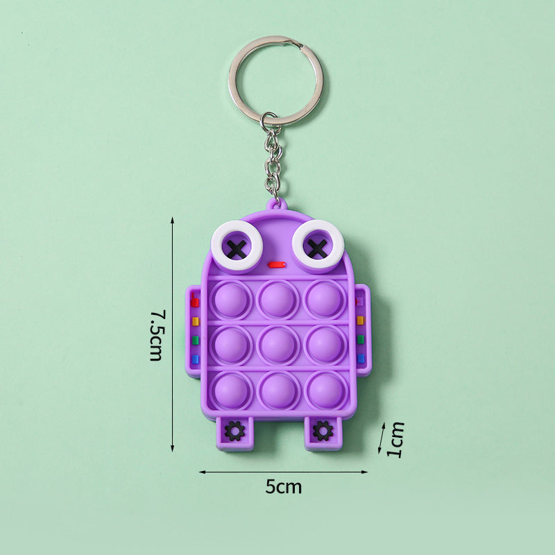 Decompression Mouse Killer Pioneer Keychain Educational Decompression Bubble Music Toy Children Mini Keychain Pendant