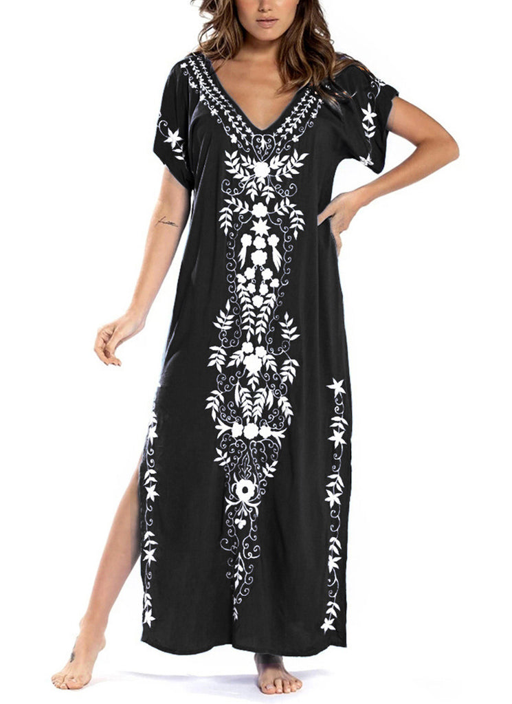 Beach Cover-up Printed Beach Long Dress