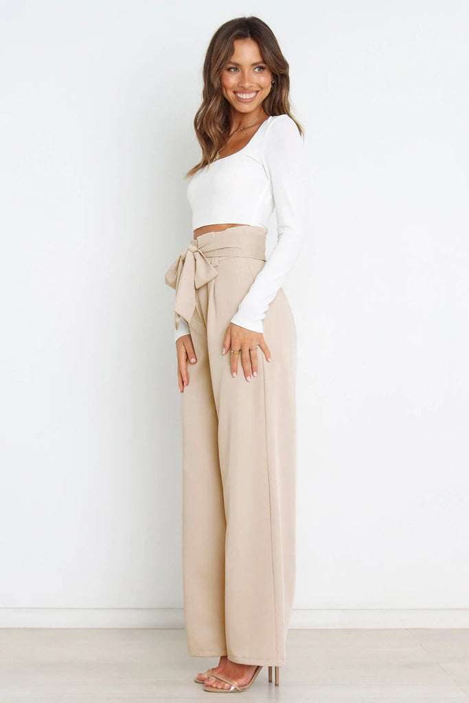 Workwear Women's Dress Suit Pants Casual All-Matching Wide Leg Trousers with Belt Temperament Commuting Pants Summer