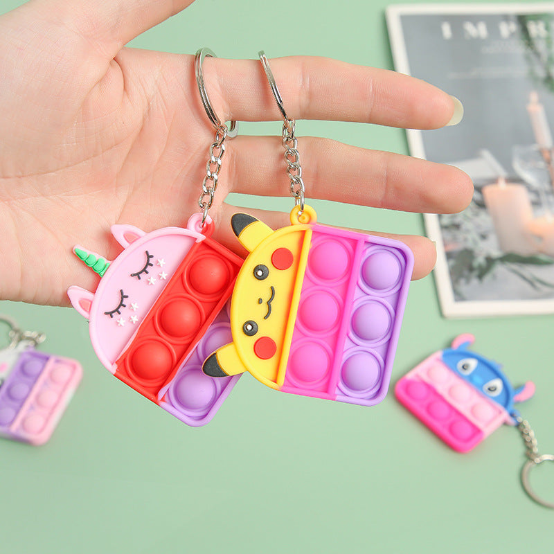 Mini Pendant Toy Rat Killer Pioneer Keychain Bubble Music Puzzle Pressure Relief Silica Gel Key Chain