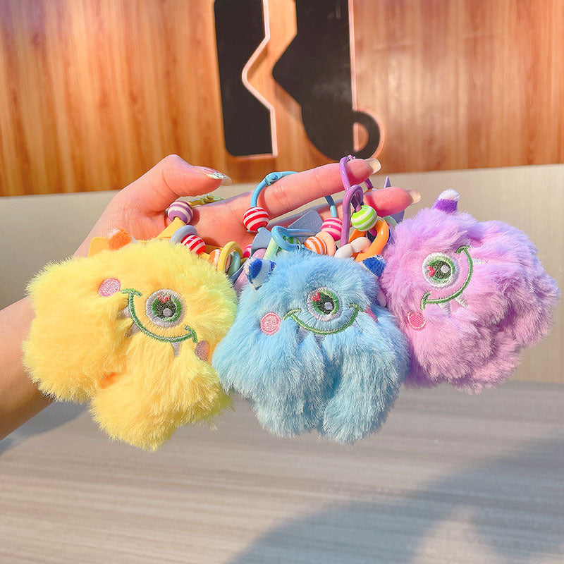 Cute Plush Monster Elf Mobile Phone Charm Small Pendant Creative Keychain Gift IP Authorization Ornaments