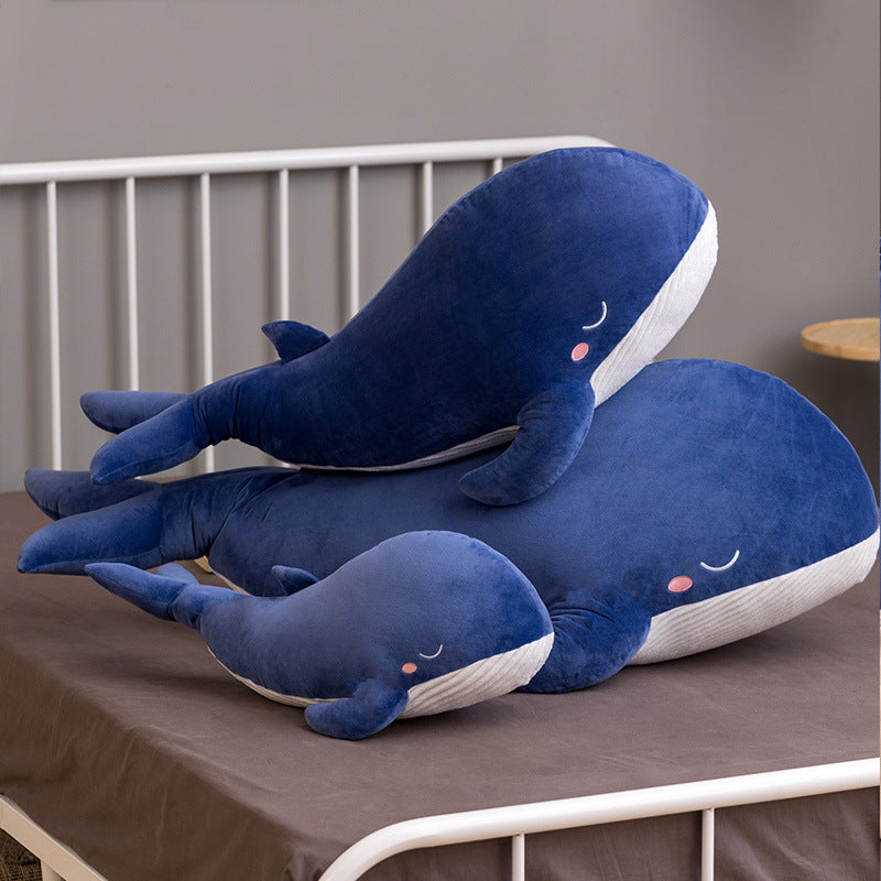 Cute Shark Whale Doll Plush Toys Whale Falling Carlo Big Fish Doll Sleeping Pillow on Bed