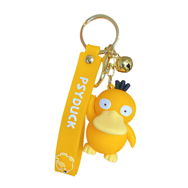 Creative Pokemon Series Psyduck Keychain Ornaments Little Duck Car Key Chain Schoolbag Pendant Small Gifts