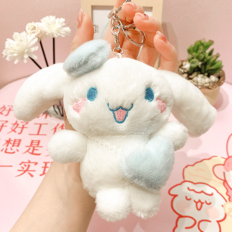 Creative Plush Big Ear Dog Doll Keychain Pendant Cute Exquisite Car Key Chain Bag Small Ornaments