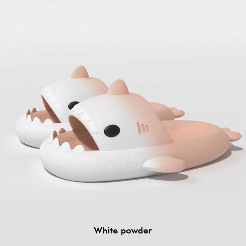 Gradient Shark Slippers for Women Cute Summer Indoor Home Home Bath Non-Slip Couple Outdoor Sandals for Men