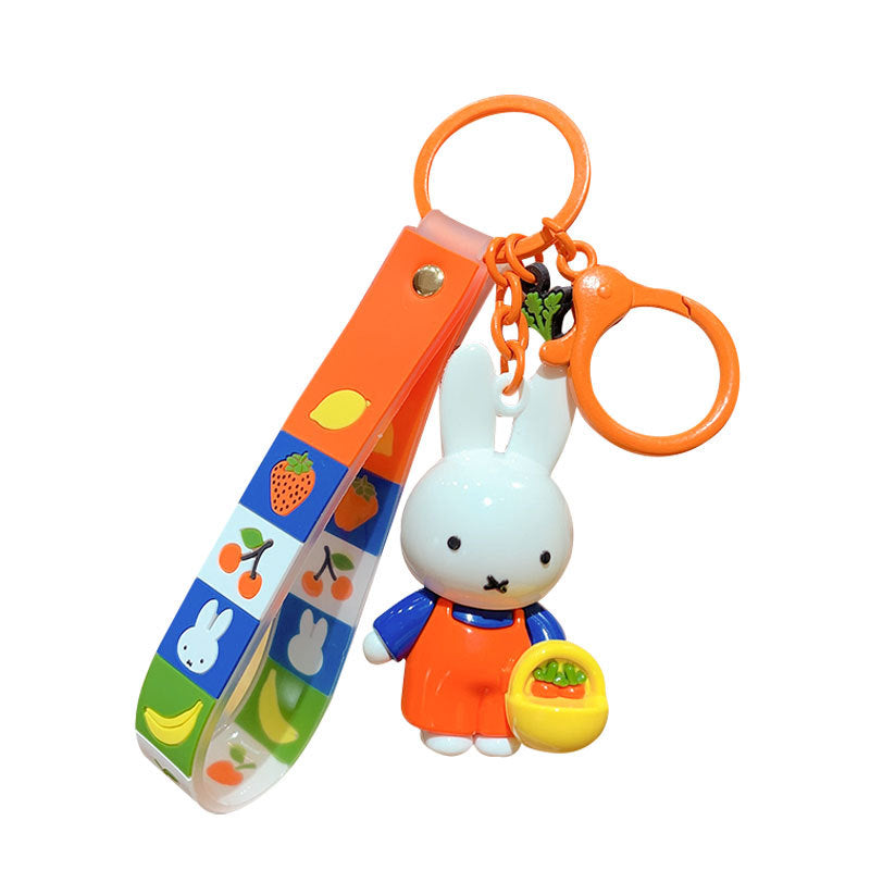 Cartoon Classic Miffy Cute Doll Keychain Couple Schoolbag Pendant Car Key Chain Small Gift