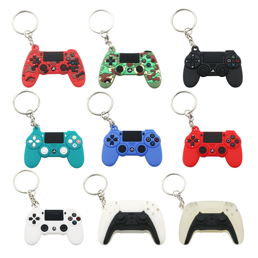 Camouflage PS4 Gamepad Keychain Handheld Game Console Charm Nostalgic Joystick Car Key Pendant