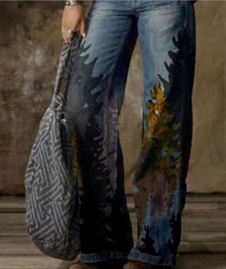 Large Size Women's Casual Pants Wide Leg Pants Trousers