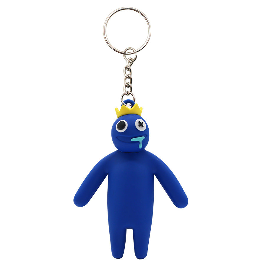 Rainbow Friends Partner Keychain Rainbow Friends Crown Small Blue Population Water Monster Black Ant Pendant